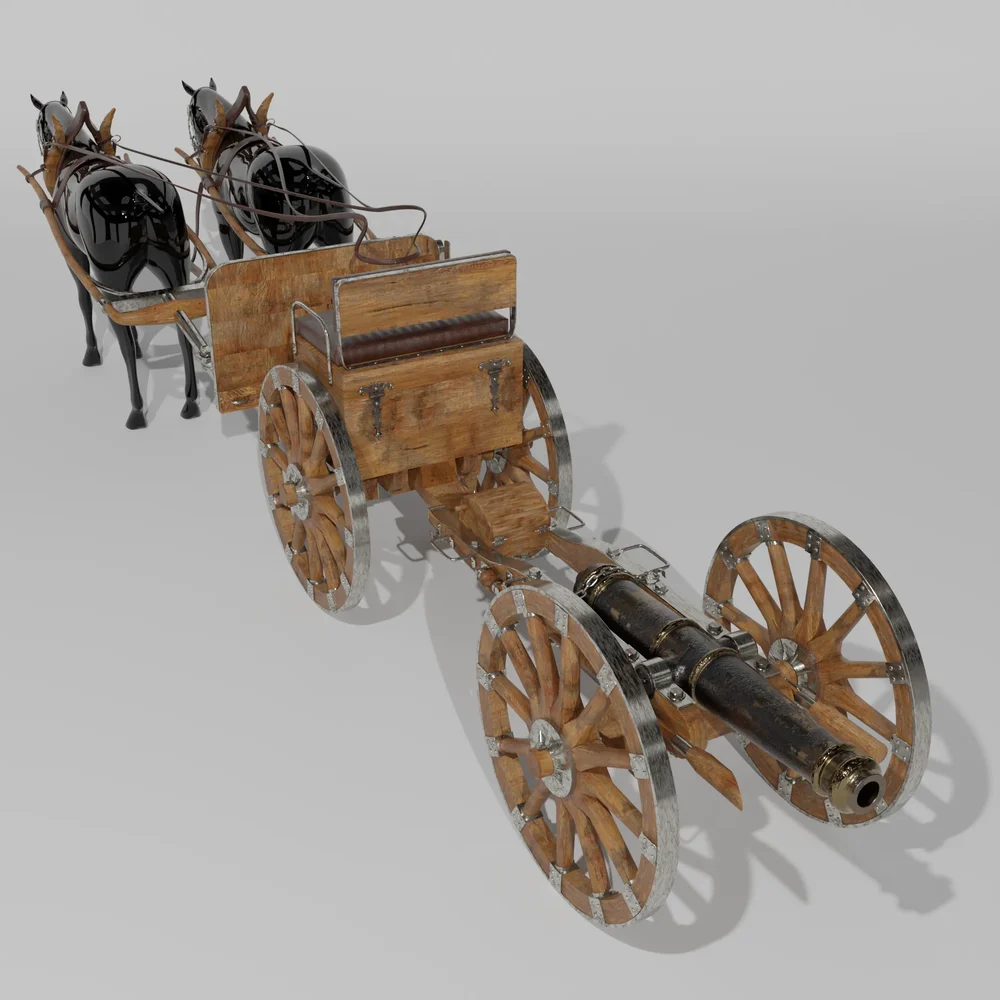 Horse Team Timber- Artellery
