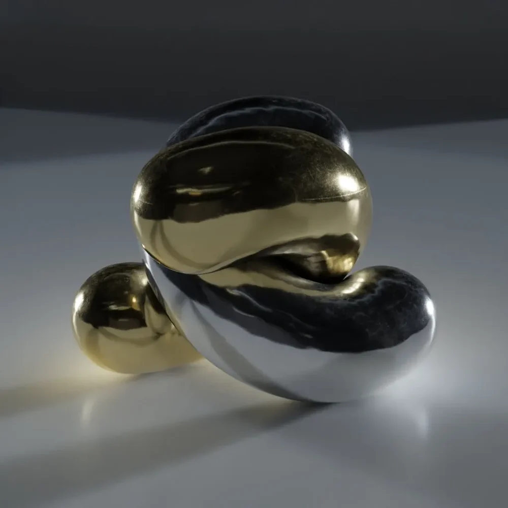 Geometric Metal Sculpture
