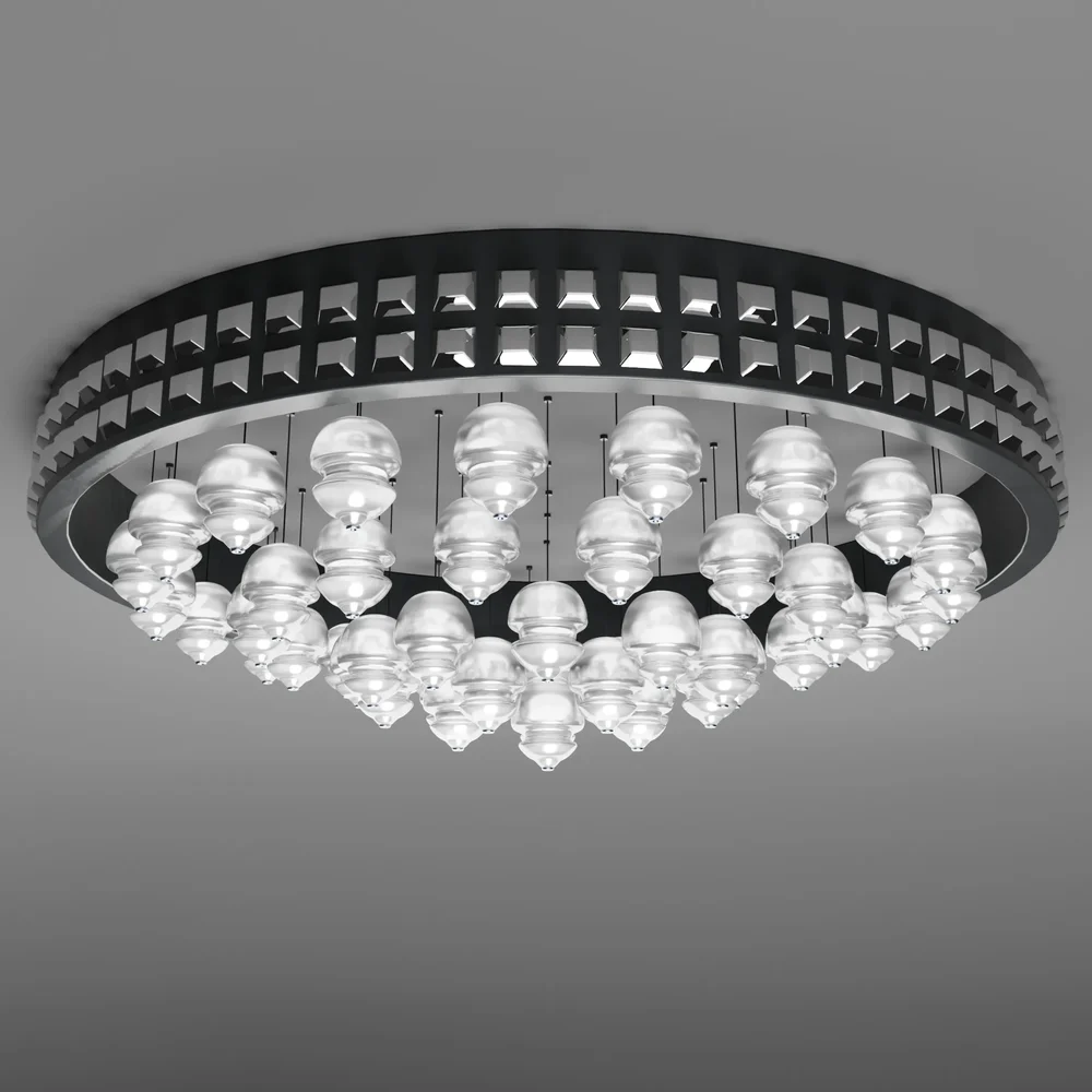 Modern Circular Crystal Chandelier