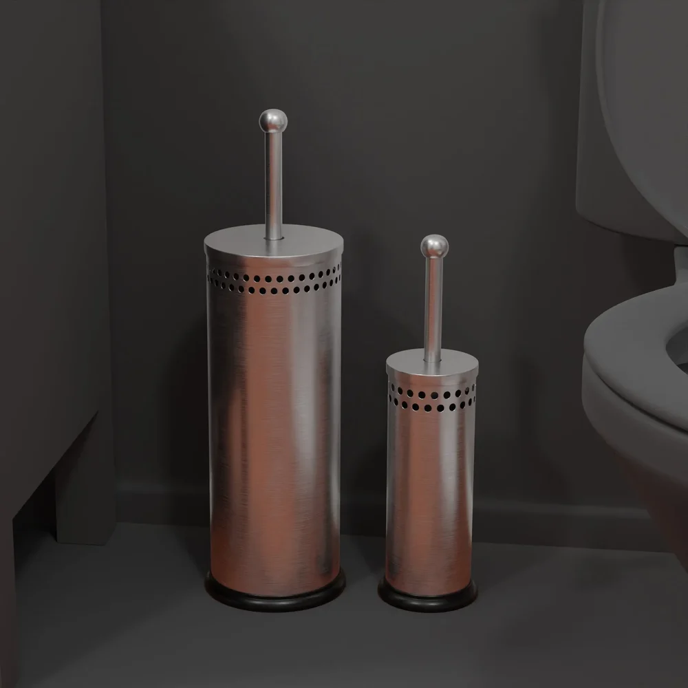Enclosed Toilet Plunger And Brush