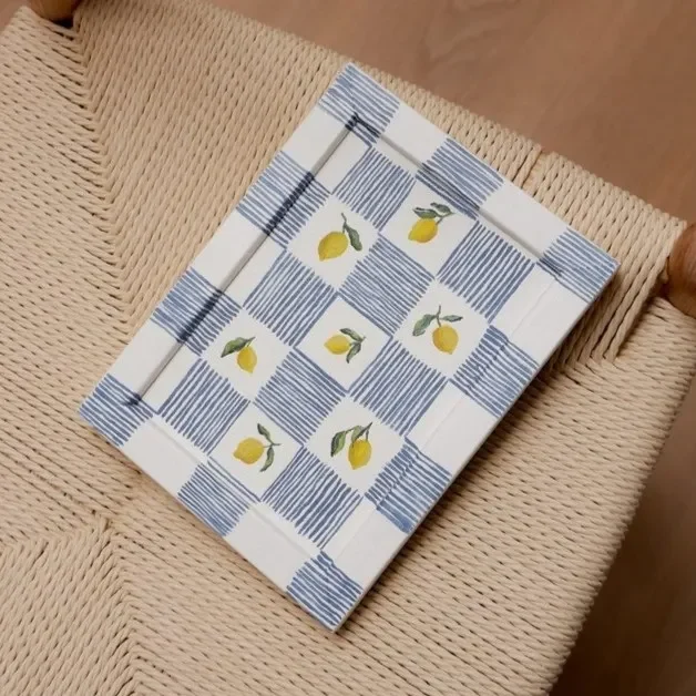 Lemon Block Print