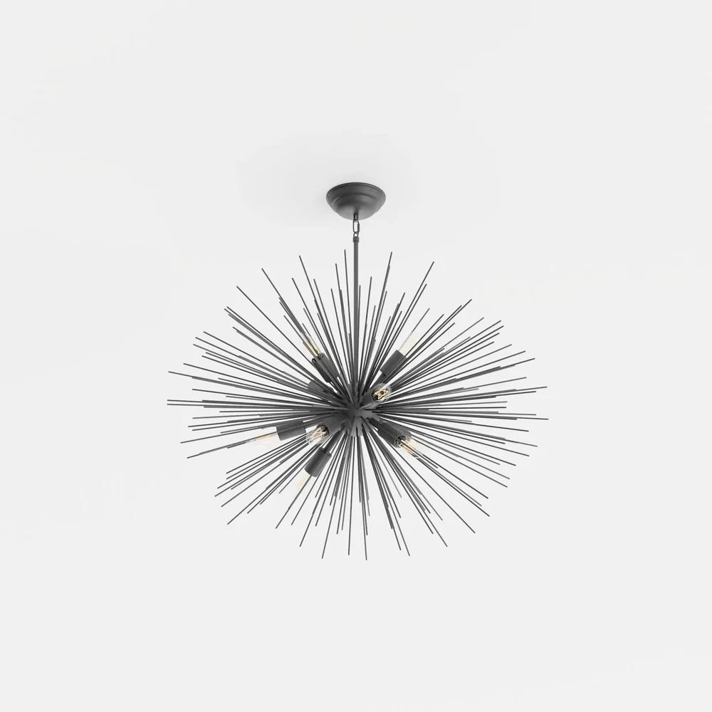 Ziralio Black Sputnik Chandelier 9light