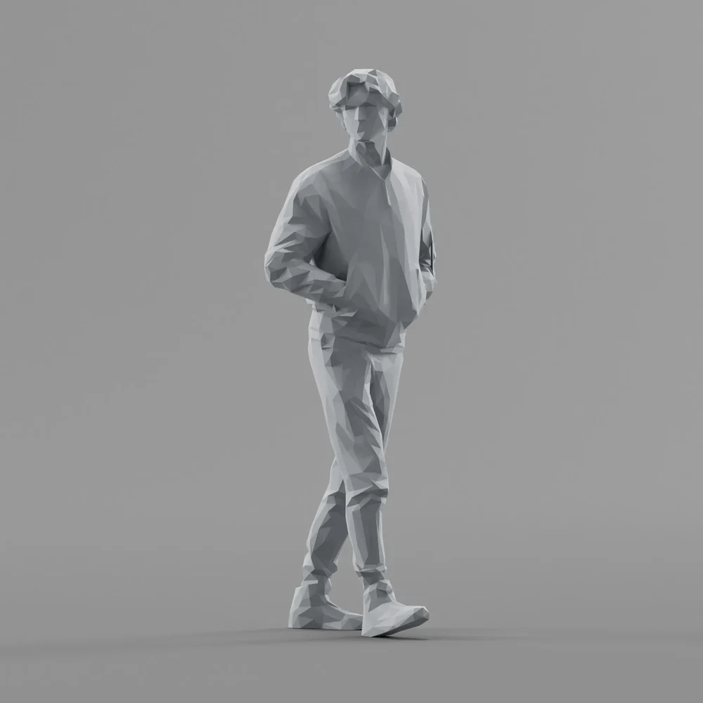 Lowpoly Male Walking