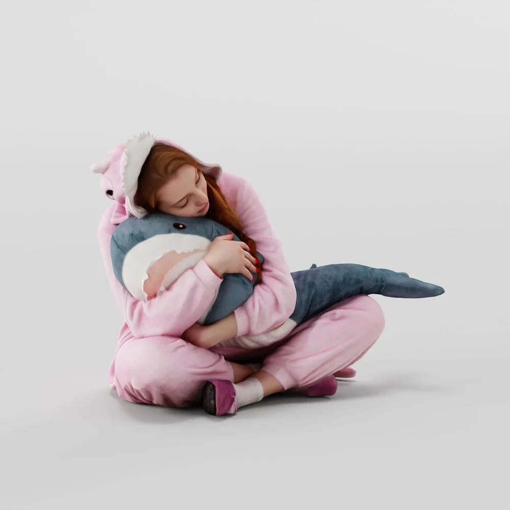 Cute Girl In Pajamas