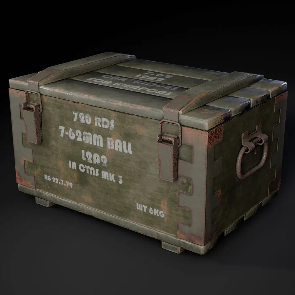 Wood Ammo Box Rusty