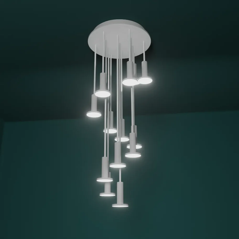 Pablo Cielo 13 Pendant Chandelier White