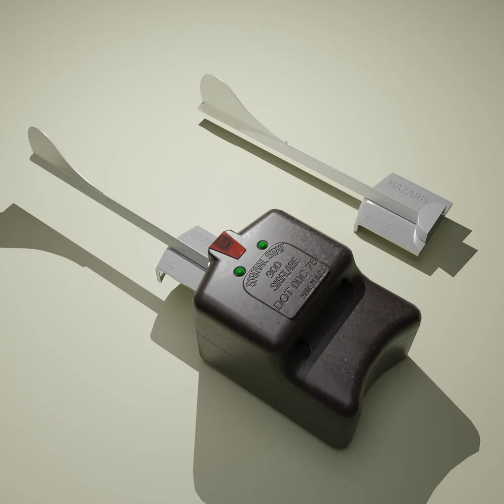 Low Poly Signalstat For Truck