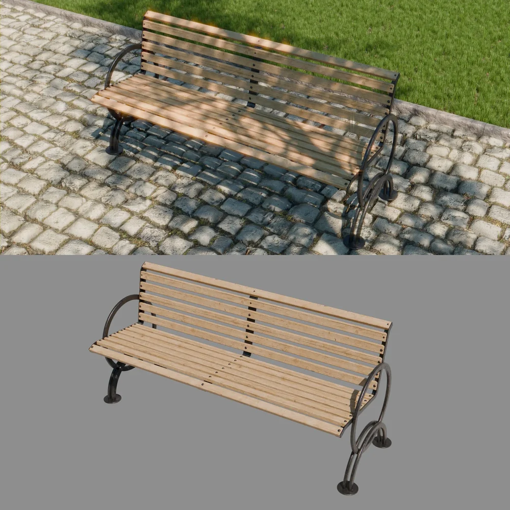 Modern Wooden Bench