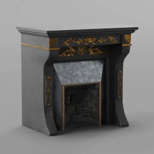 Black Fireplace