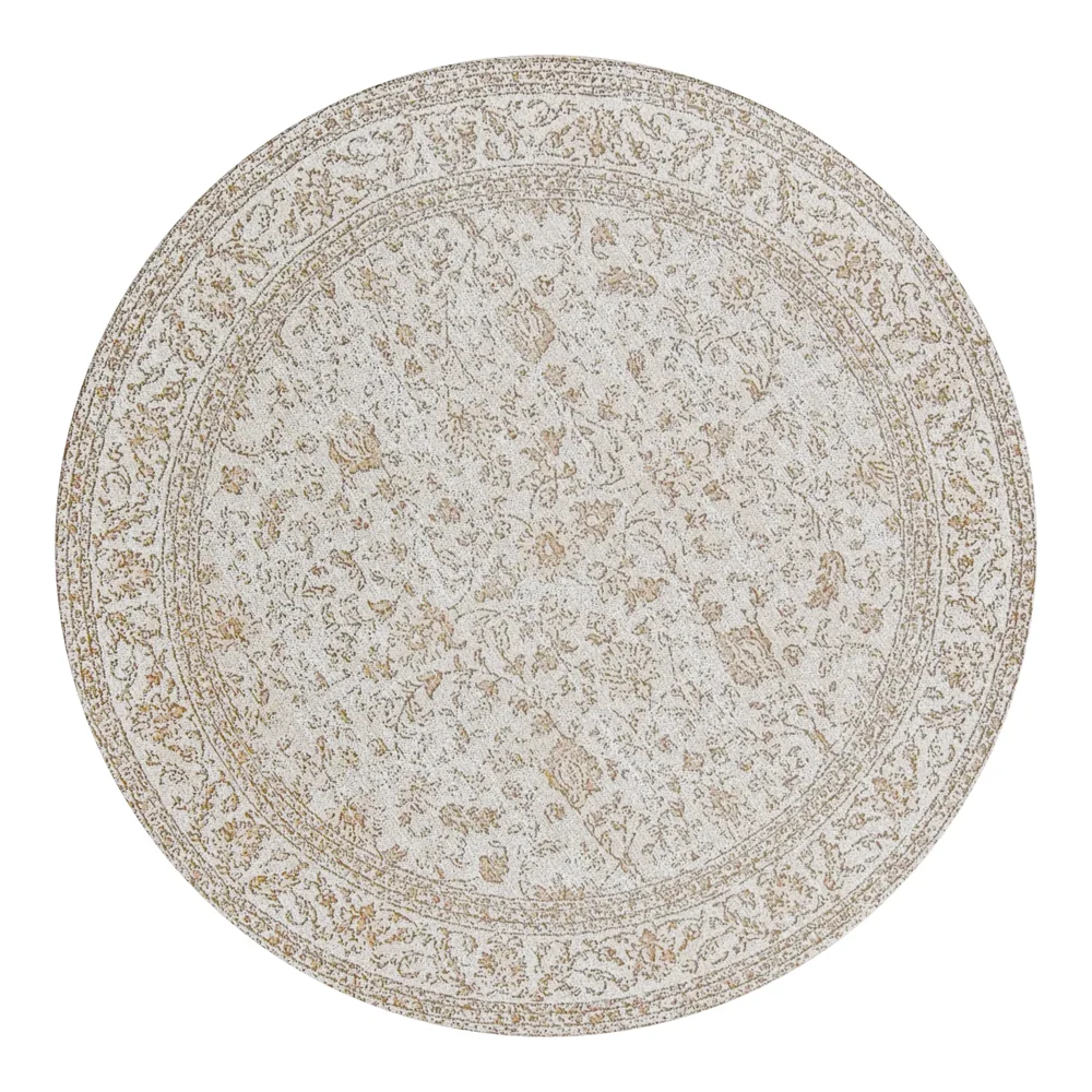 Distressed Round Rug