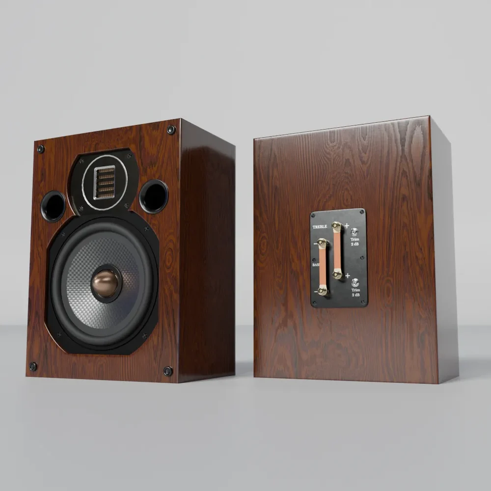 Hi Fi Audio Monitor 7 Inch Brown Wood