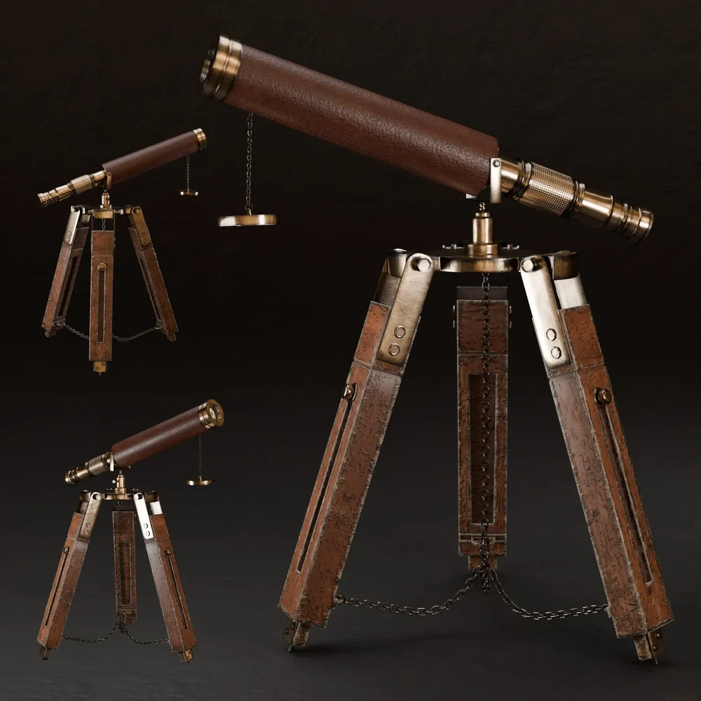 Sj-Gold Antique Telescope