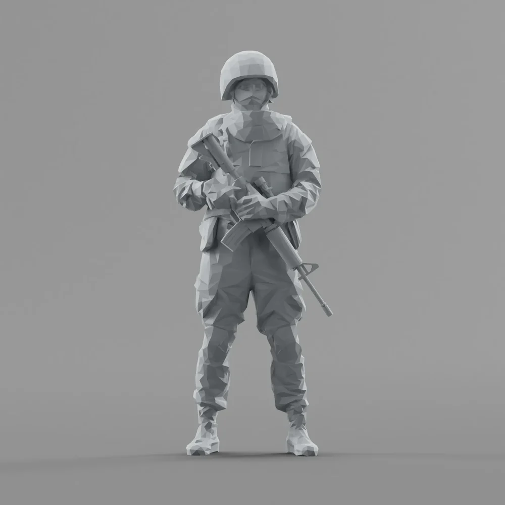 Lowpoly People Swat Soldier