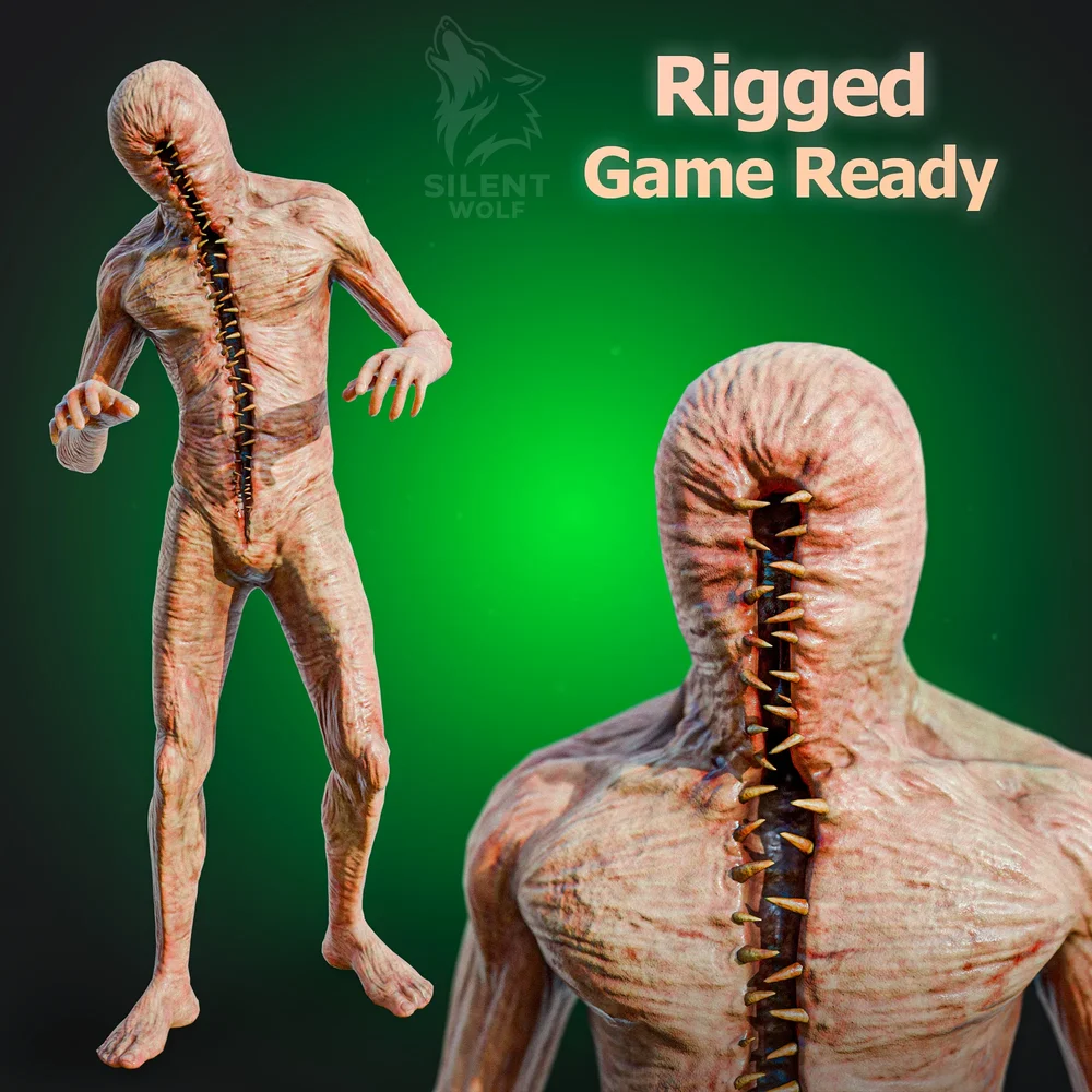 Toothy Horror-Rigged-Animated