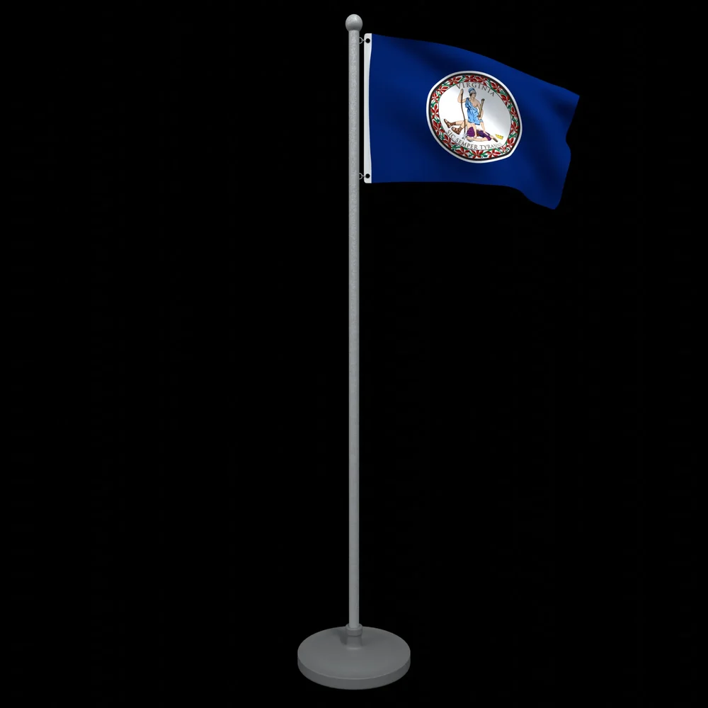 Animated Flag Of Virginia State