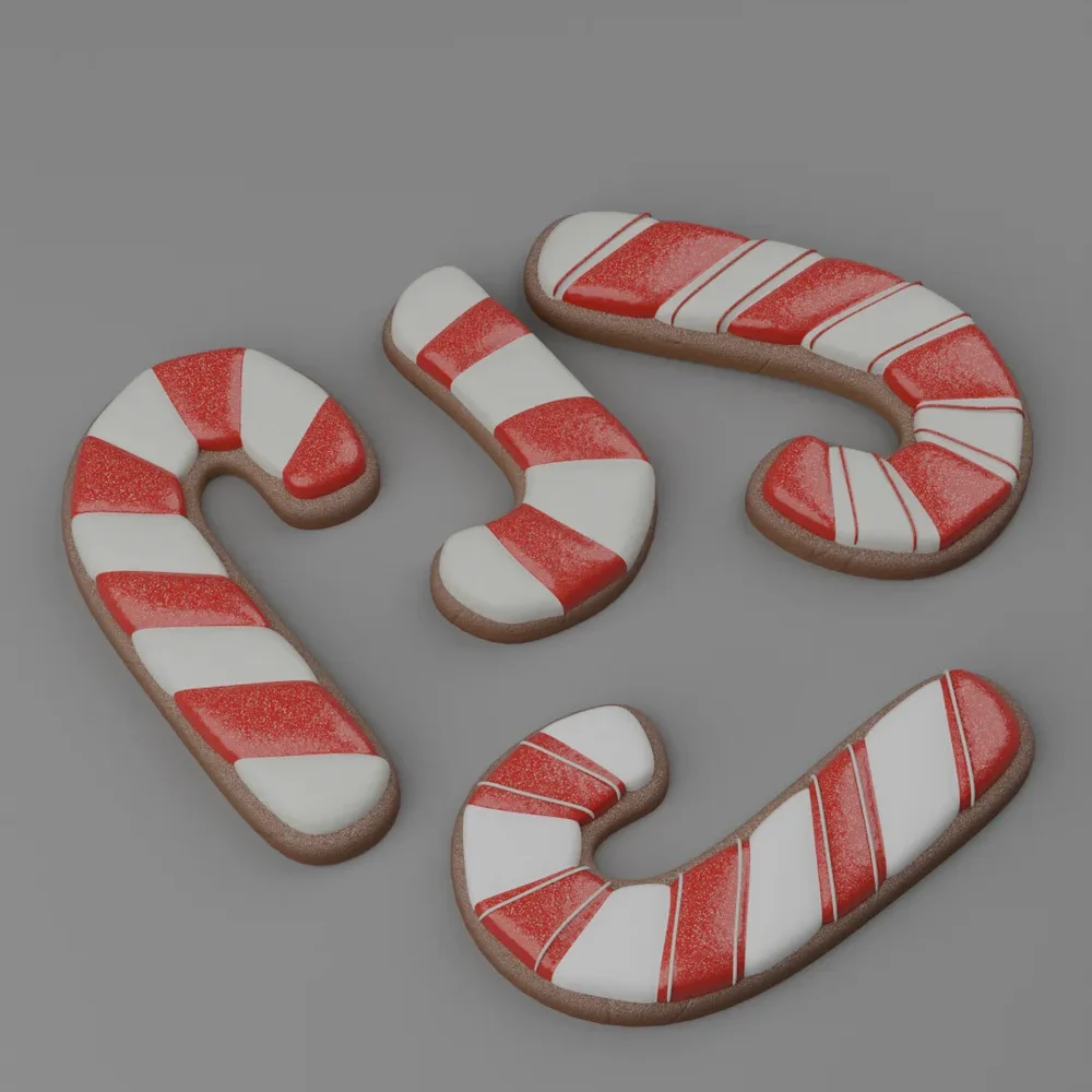 Ginger Bread Candy Cane Cookie 775a73e4-2ef5-4172-9992-cffd43552853