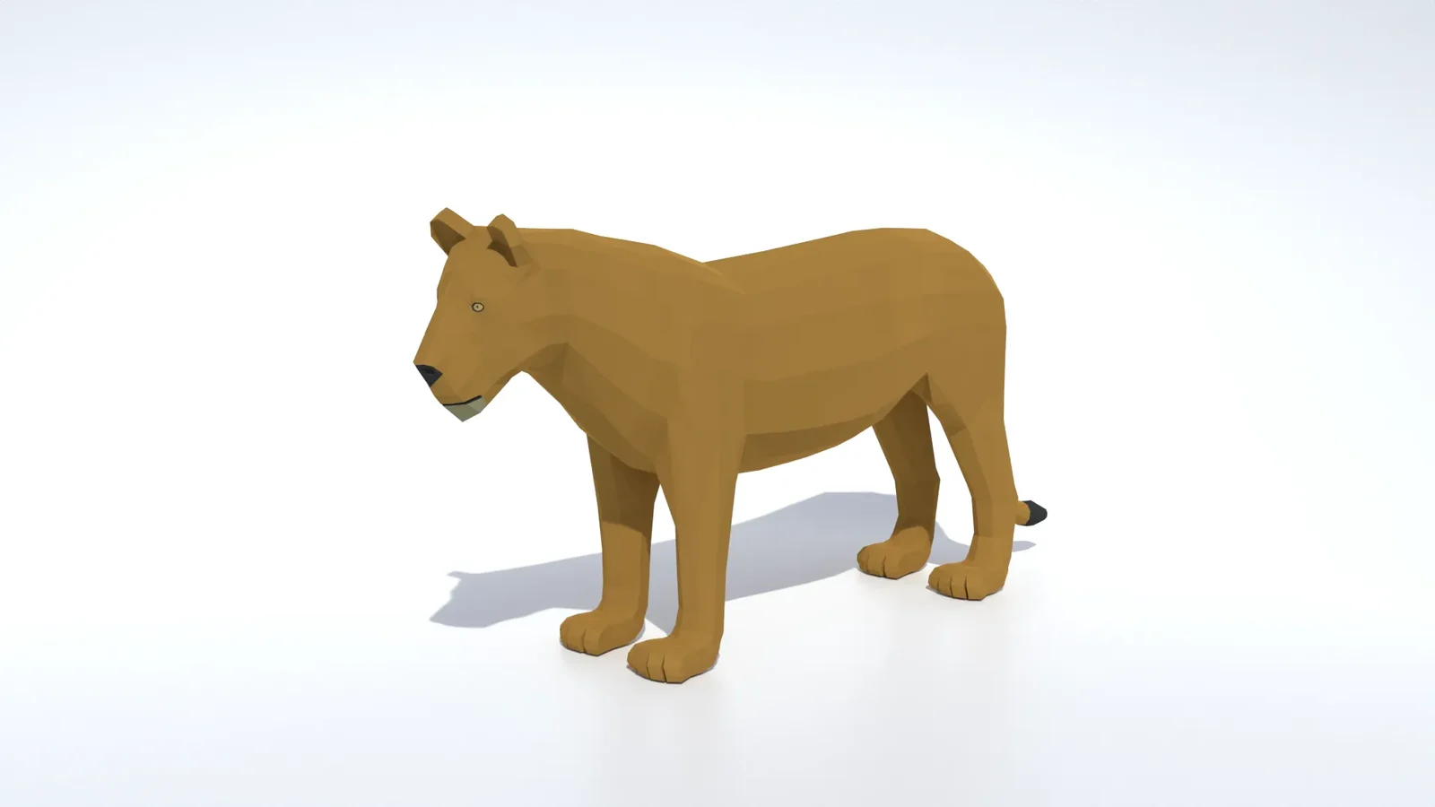Low Poly Female Lion