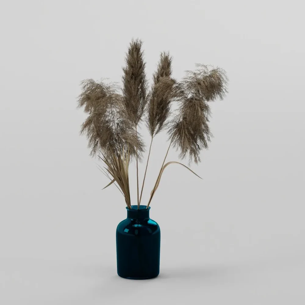 Vase With Dried Flowers