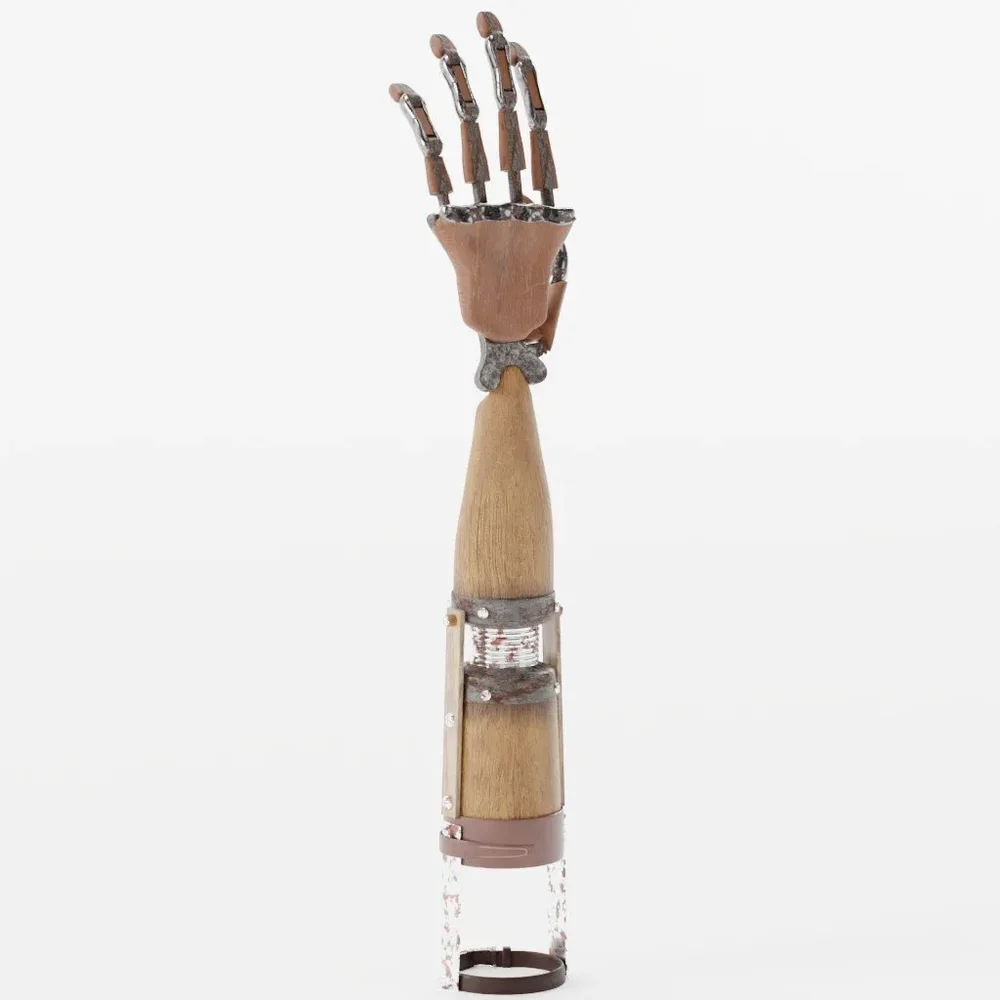 Robotic Wooden Hand (Rigable)