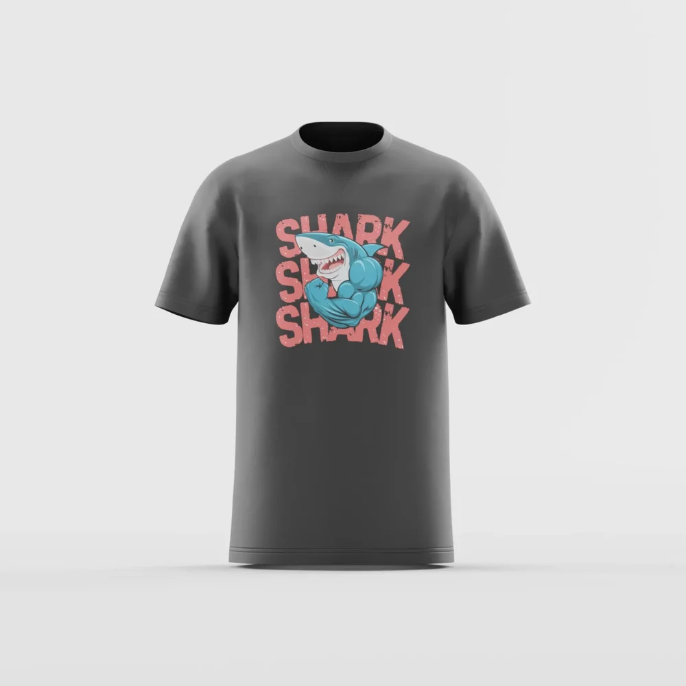 "Shark Shark Shark" Graphic T-Shirt