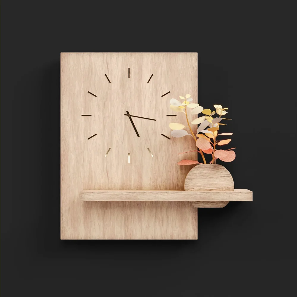 Modern Wood Wall Clock