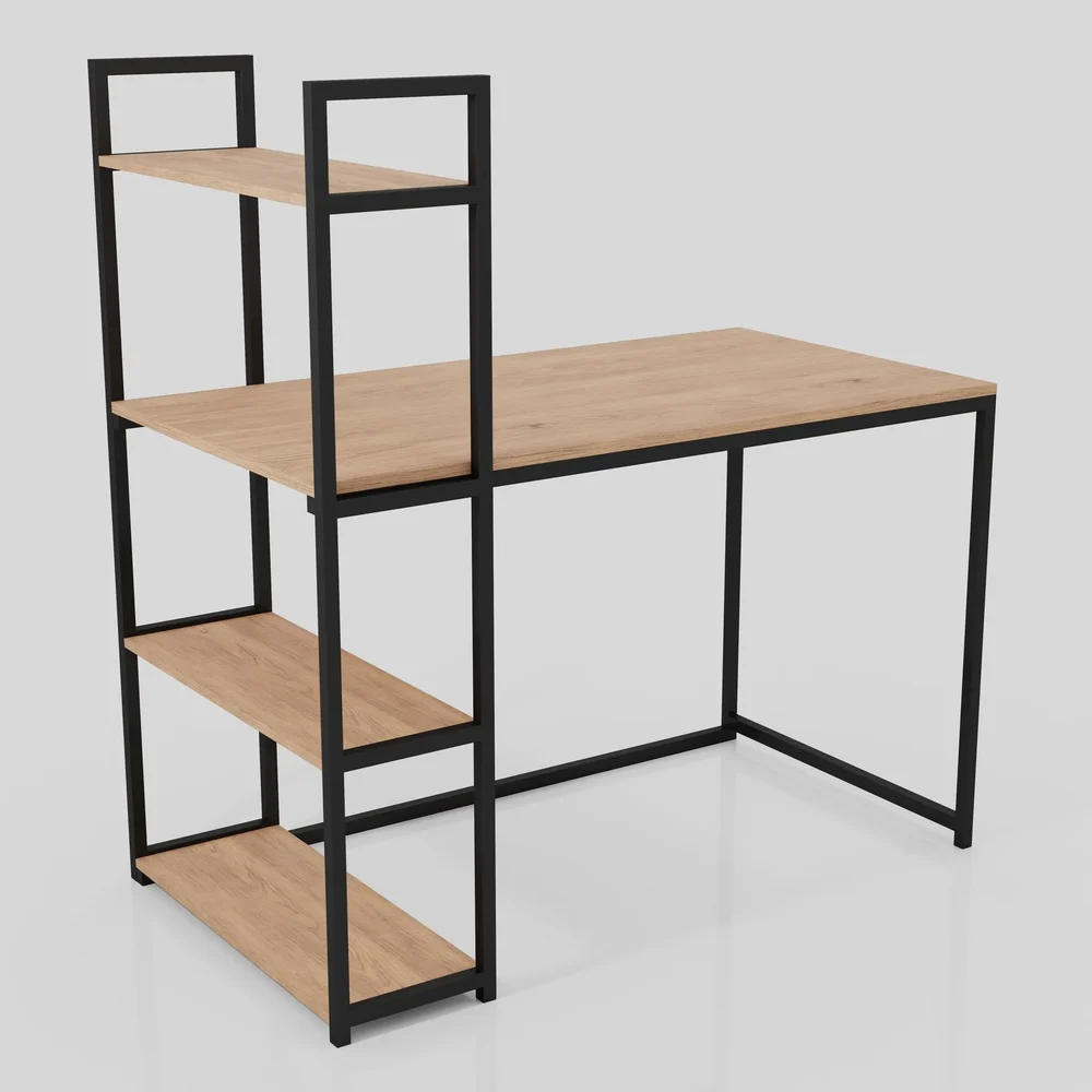 Wooden And Metal Desk