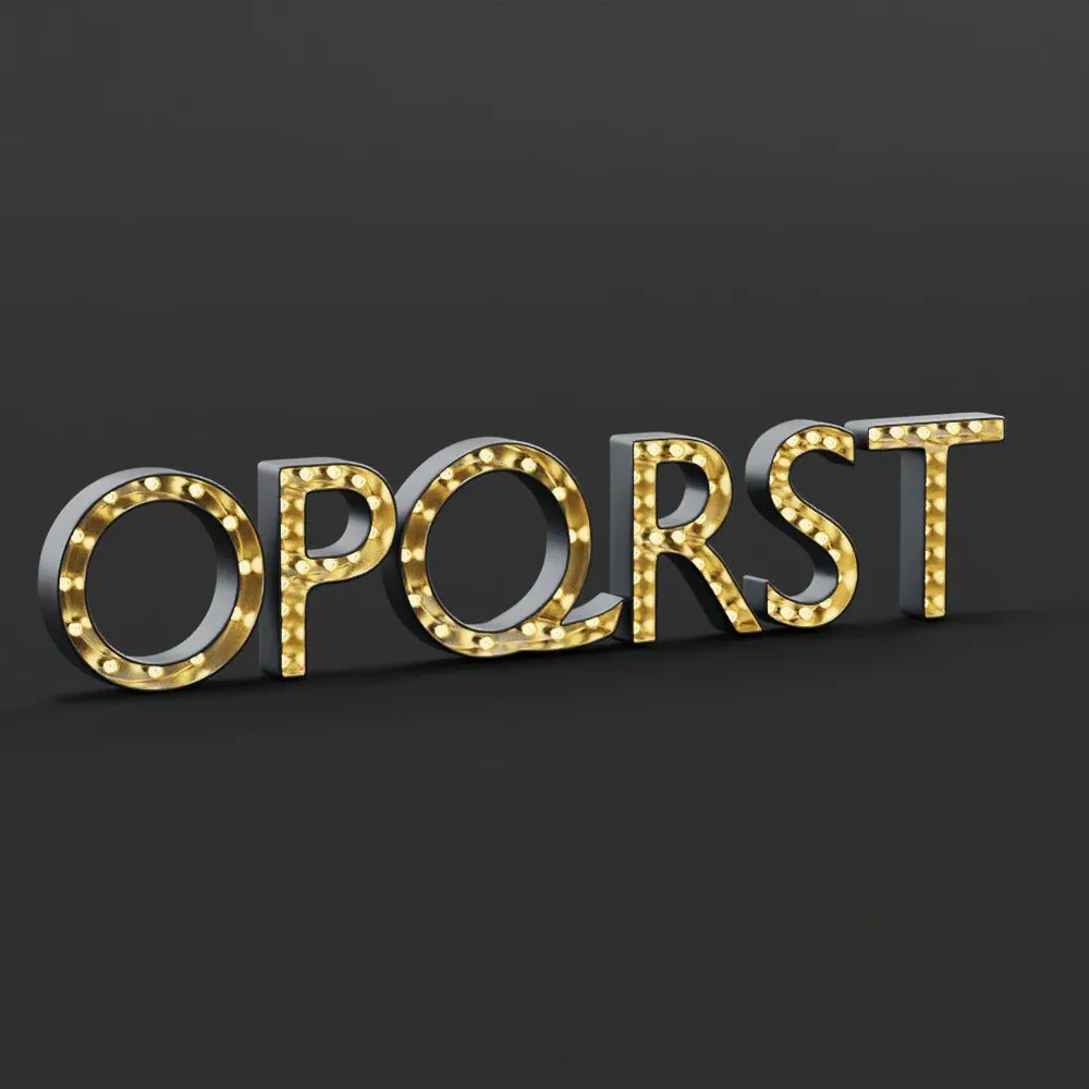 Marquee Alphabet Light Box Opqrst