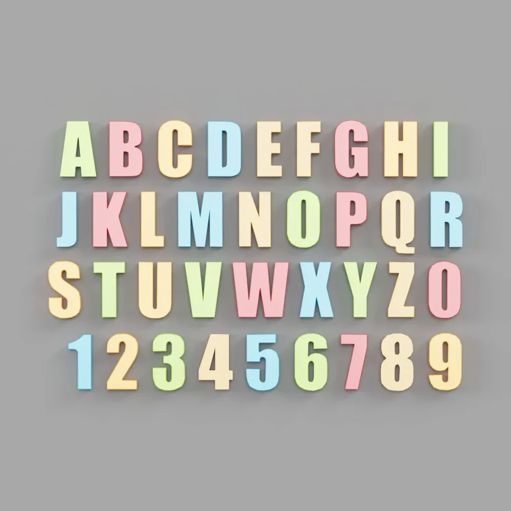 Alphabet Refrigerator Magnet Set
