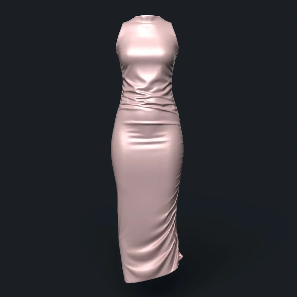 Draped Tight-Fit Dress