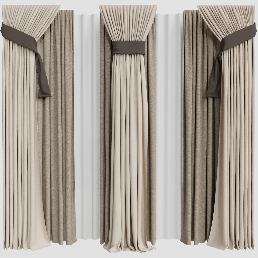 Gd Silk And Cotton Curtain Set