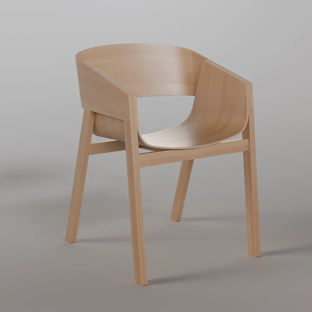 Merano Armchair B0 - Natural Varnish