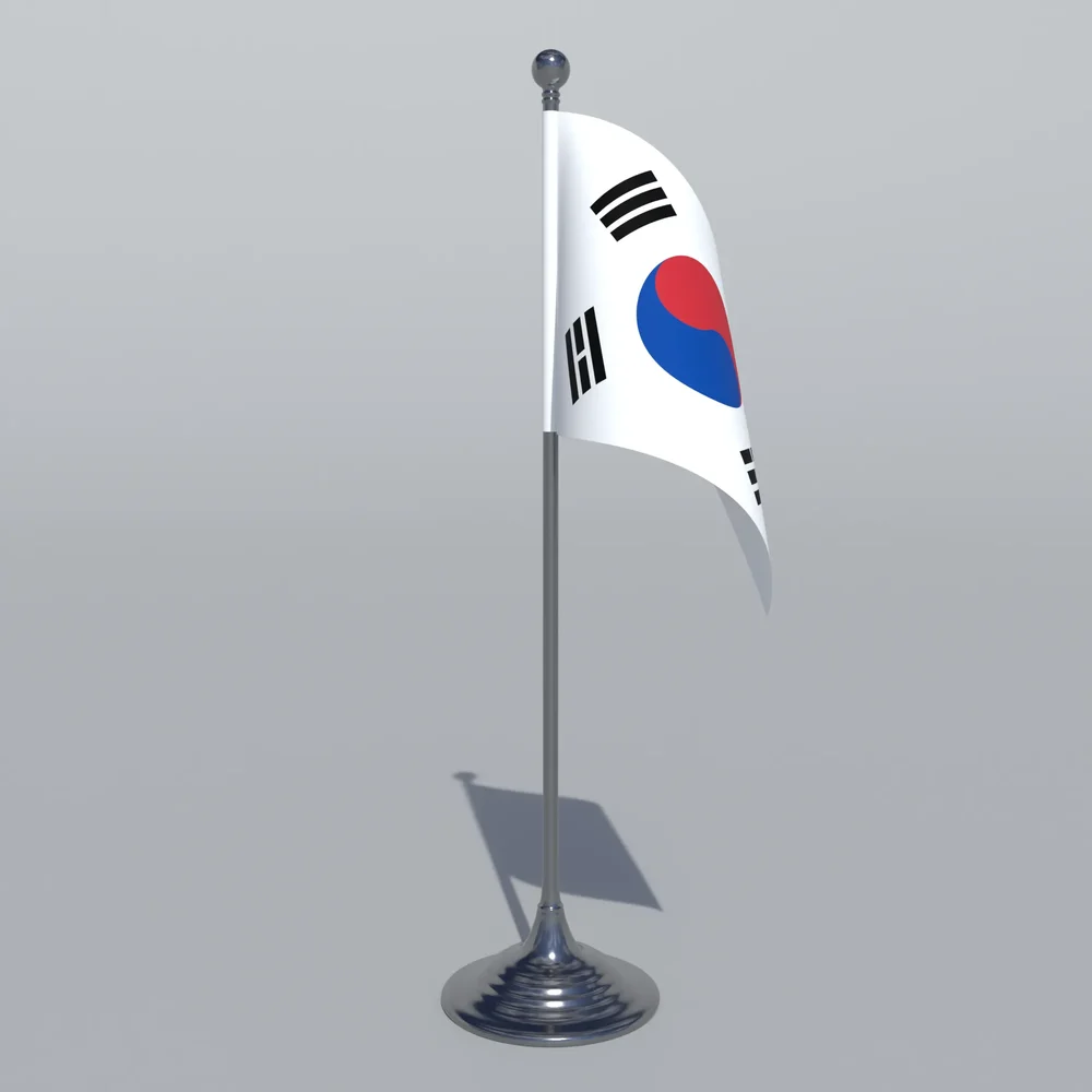 South Korea Table Flag