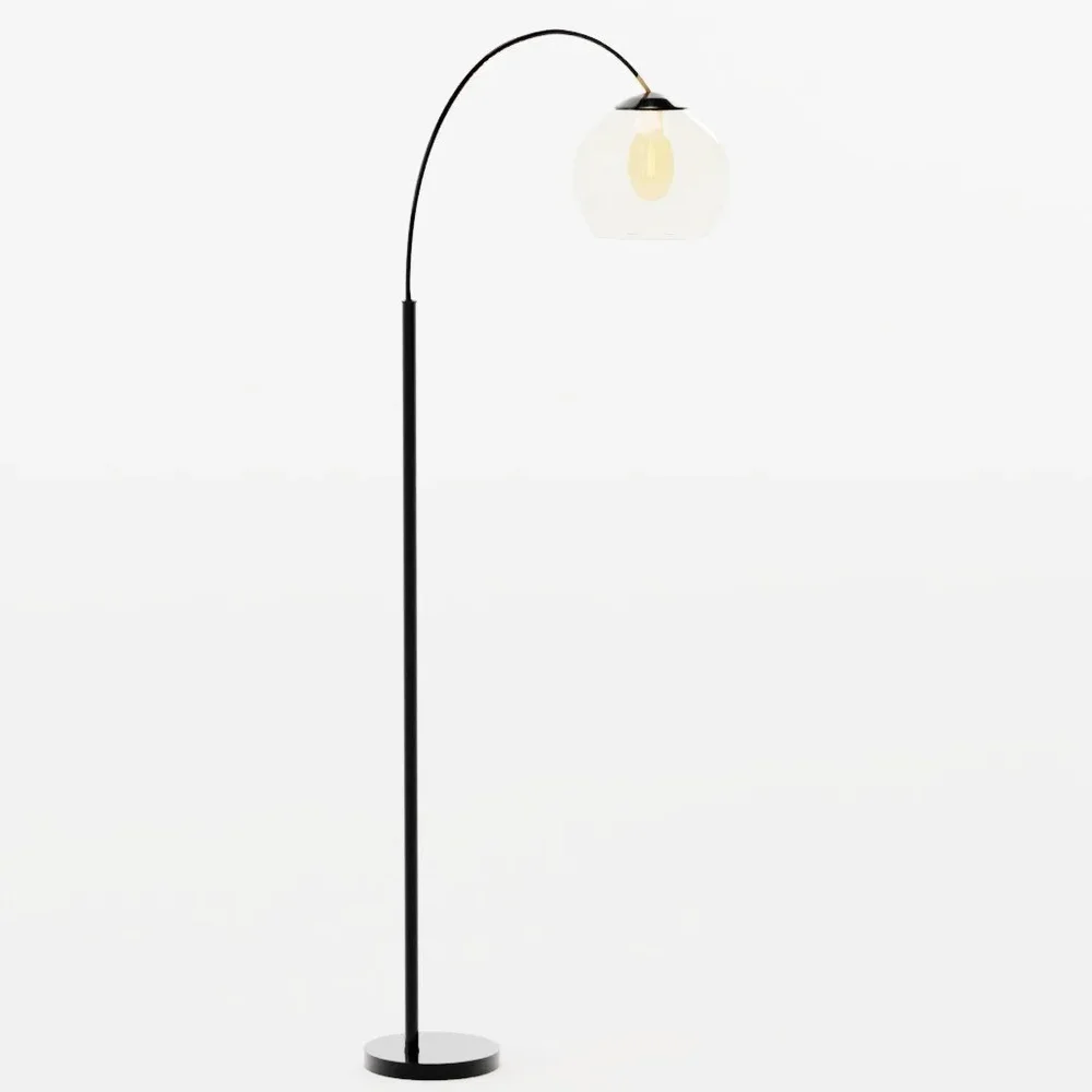 Ellison Textured Glass Globe Floor Lamp