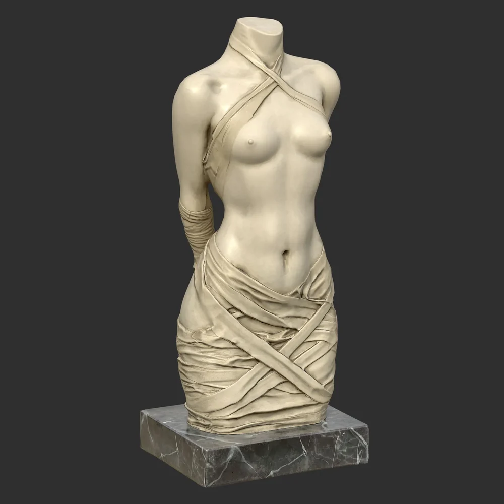 Bound Female Torso Sculpture - Classical