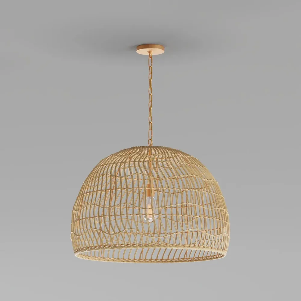 Woven Rattan Pendant Light