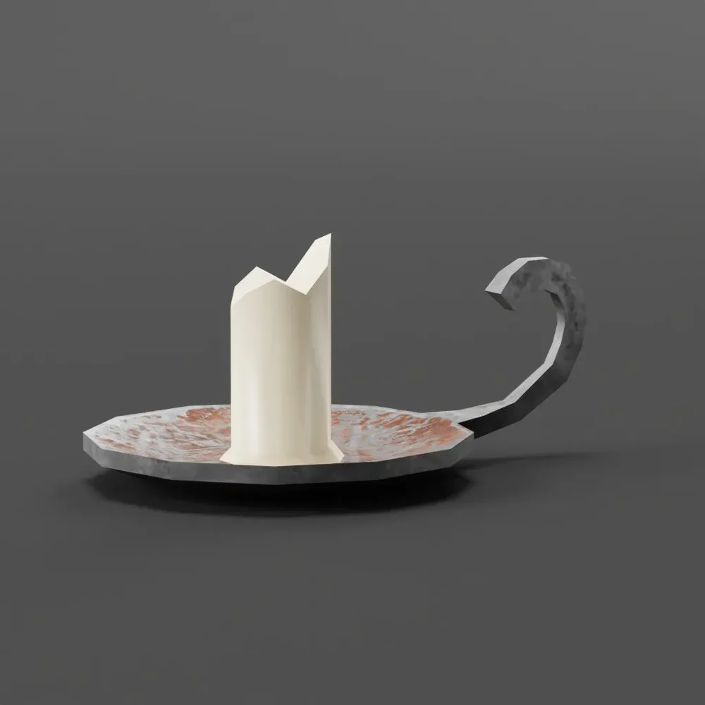 Candle Holder Low-Poly