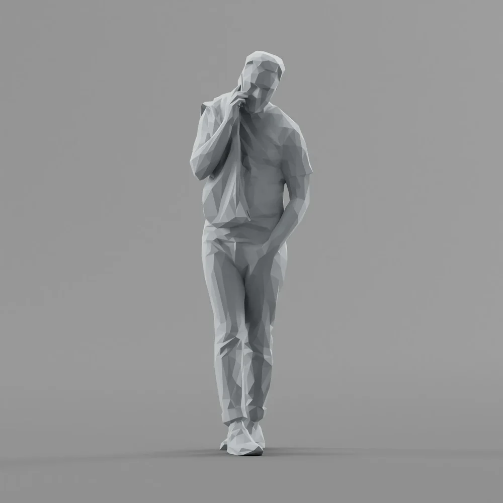 Lowpoly Male Walking