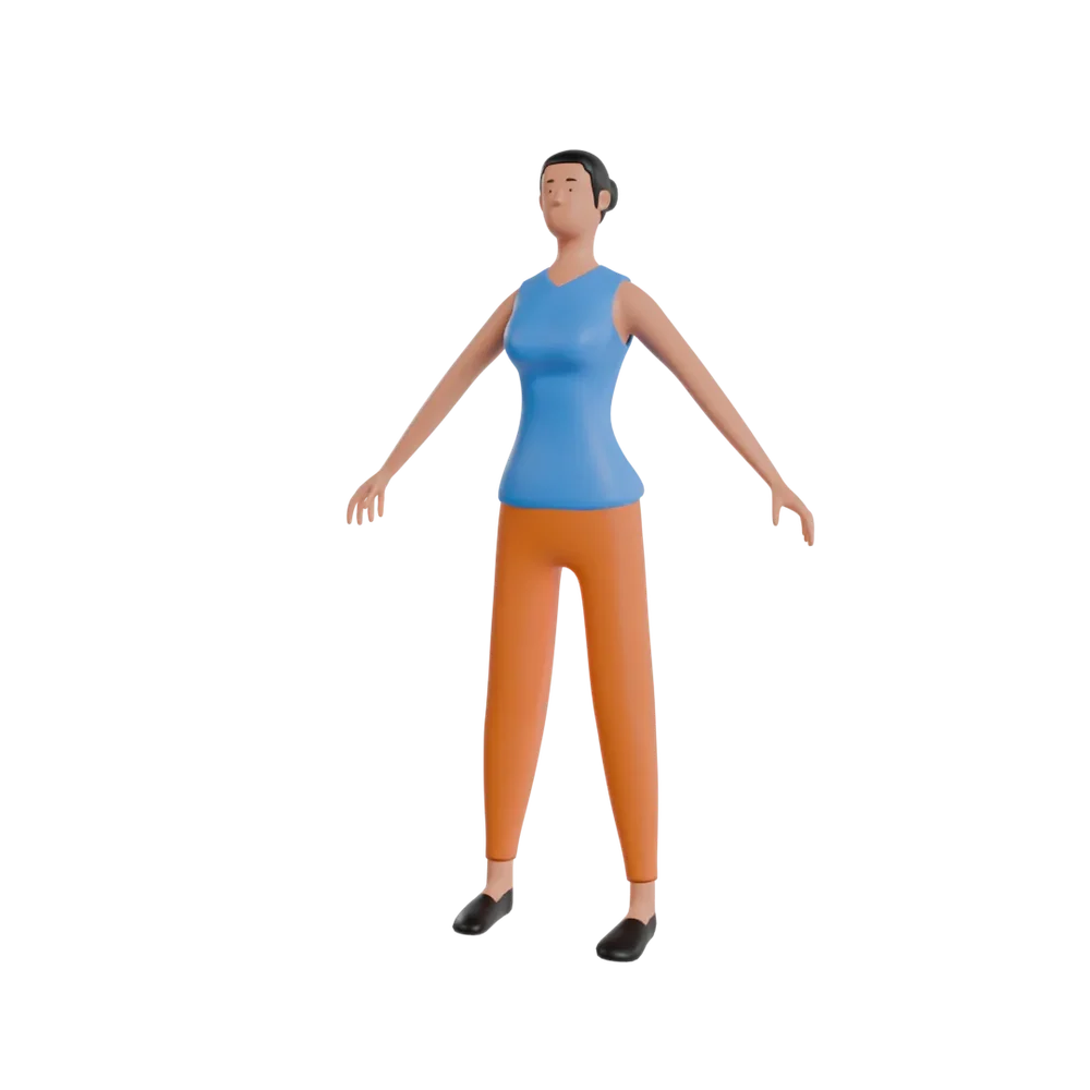 Simple Women Stylized Character