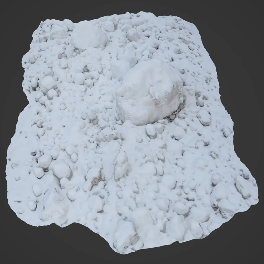Rocks And Snow From Avalanche
