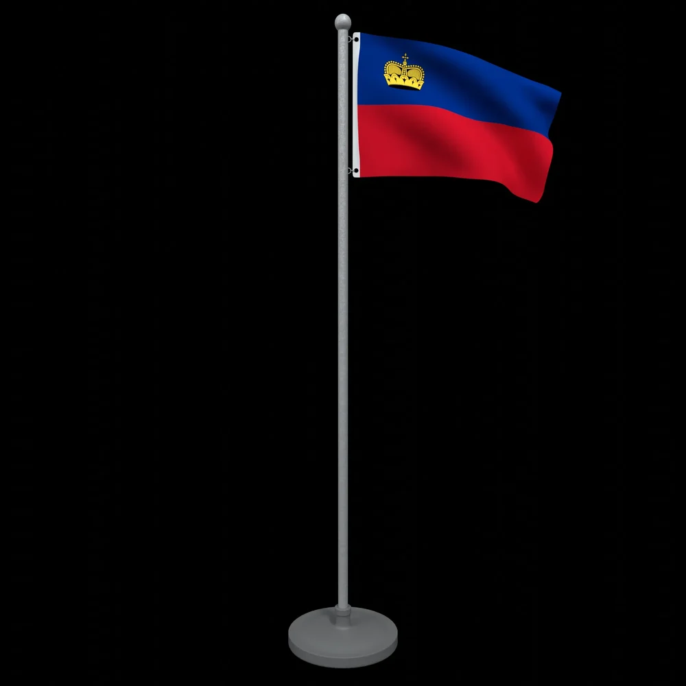Animated Flag Of Liechtenstein