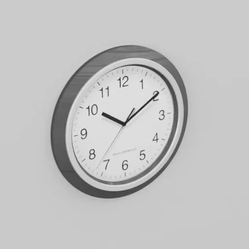 Wood Black Analog Wall Clock 30cm