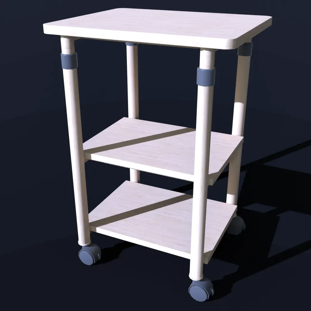 Wooden Storage Rack With Wheels