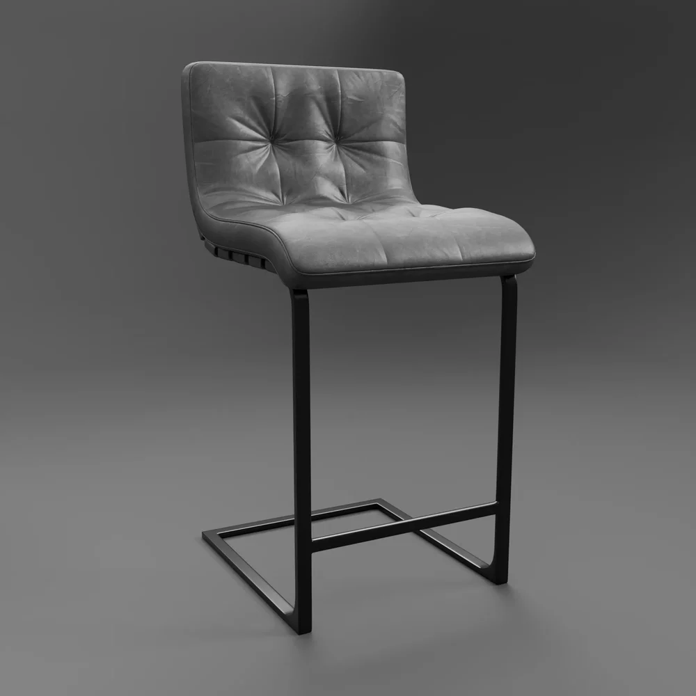 Rh Modern Rossi Leather Stool
