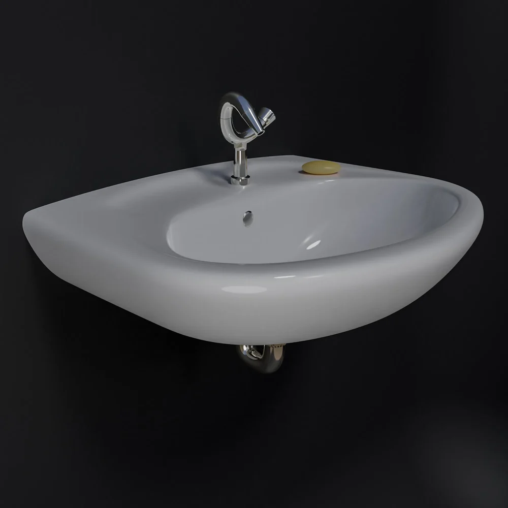 Oval Washbasin White.