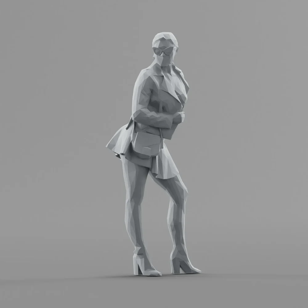 Lowpoly Female Standing