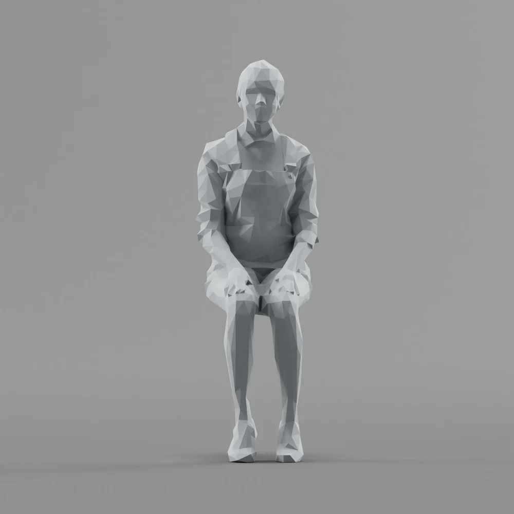 Lowpoly Female Sitting