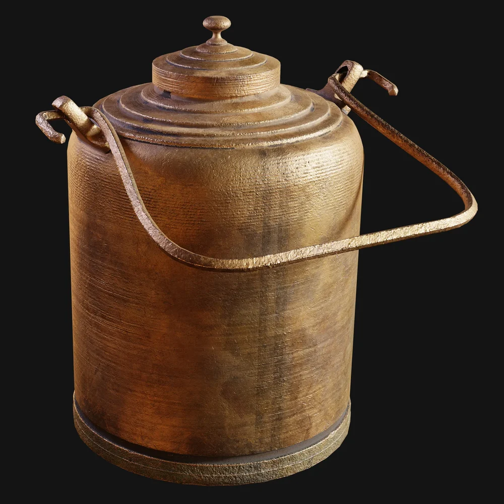 Antique Brass Domestic Storage Jar