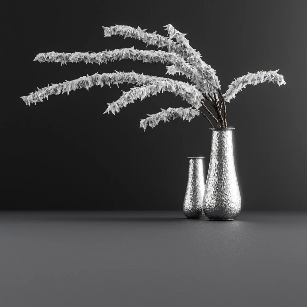 Decoration Set With Vase And Deco Plant