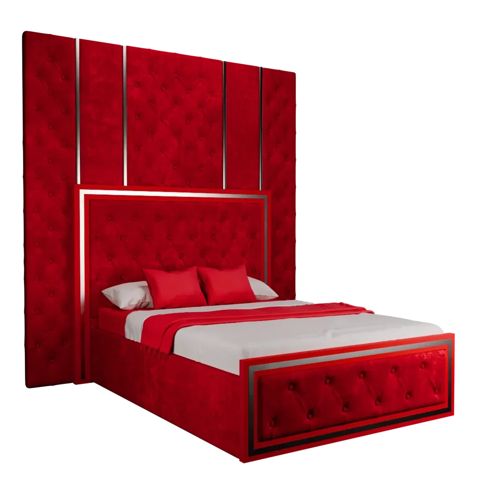 Red Capitone Bed 05