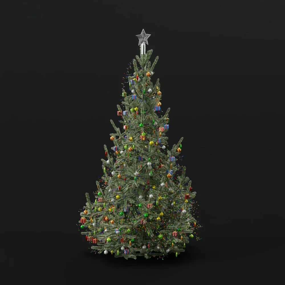 Christmas Tree Deco Snow Med